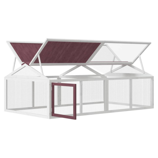 Corral de animales madera maciza pino moca 200x112.5x74 cm M 4