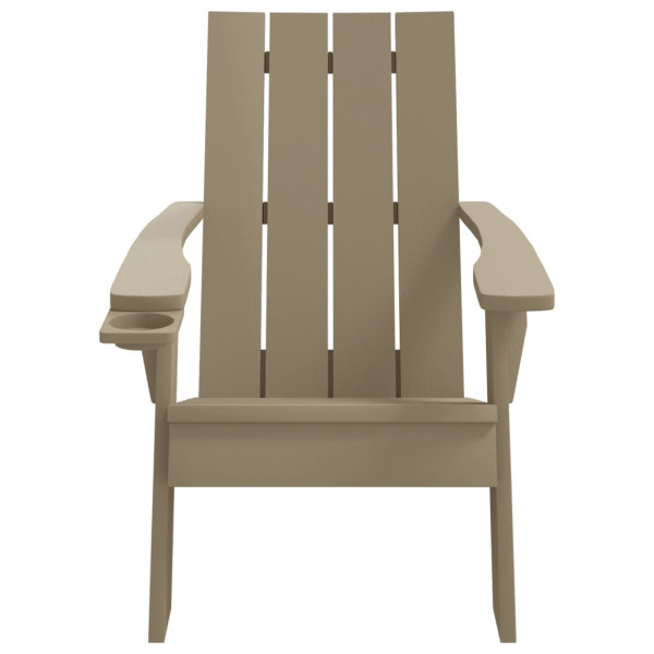 Silla de jardín Adirondack marrón claro 75x88.5x89.5 cm M 3