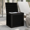 Caja de almacenaje de jardín polipropileno negra 55.5x43x53 cm 3
