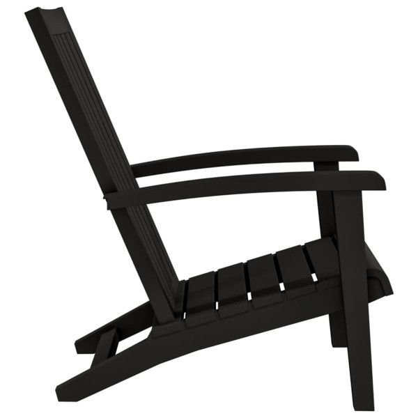 Silla de jardín Adirondack polipropileno negro M 4
