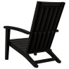 Silla de jardín Adirondack polipropileno negro 5
