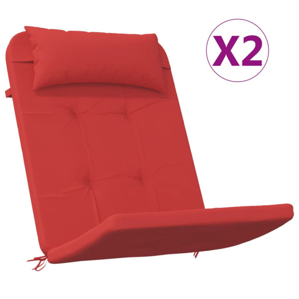 Almofadões p/ cadeira adirondack 2 pcs tecido oxford vermelho M 2