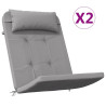 Cojines para silla Adirondack 2 uds tela Oxford gris 2