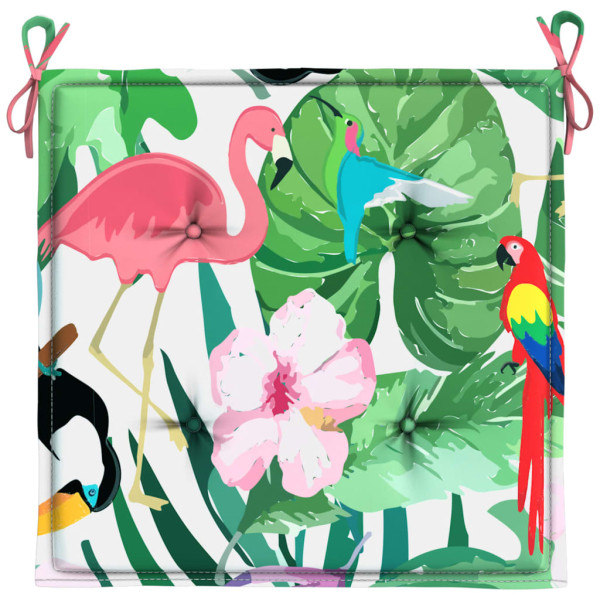 Almofadões p/ cadeira 4pcs 40x40x4 cm tecido multicor M 5