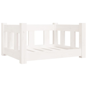 Cama para cachorro em madeira maciça de pinho branco 55,5x45,5x28 cm H