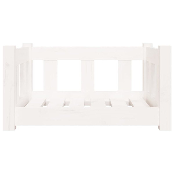 Cama para perros madera maciza de pino blanca 55.5x45.5x28 cm M 3