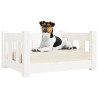 Cama para cachorro em madeira maciça de pinho branco 55,5x45,5x28 cm 5