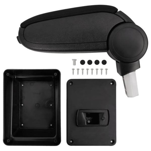 Reposabrazos para coche ABS negro 17x40x(31-49) cm D