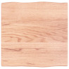 Tablero mesa madera tratada roble borde natural 40x40x2 cm 1
