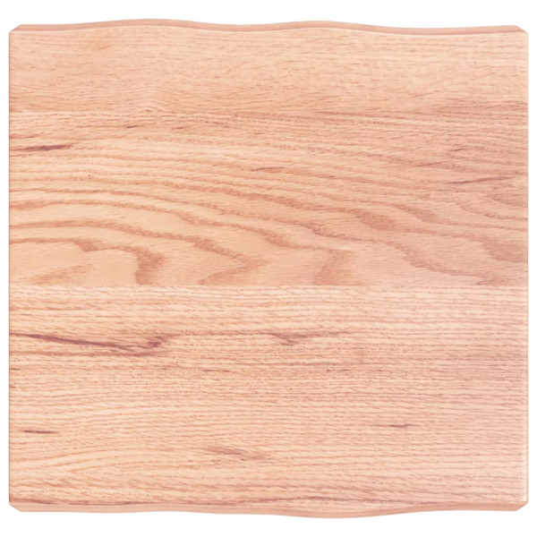 Tablero mesa madera tratada roble borde natural 40x40x6 cm D