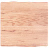 Tablero mesa madera tratada roble borde natural 40x40x6 cm 1