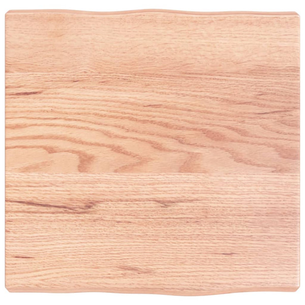 Tablero mesa madera tratada roble borde natural 40x40x4 cm D