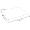 Tablero mesa madera tratada roble borde natural 40x40x4 cm 4