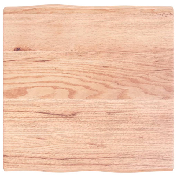 Tablero mesa madera tratada roble borde natural 60x60x4 cm D