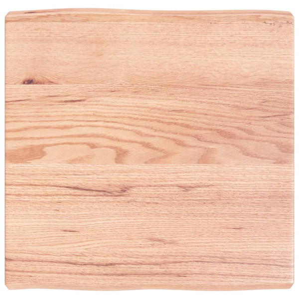 Tablero mesa madera tratada roble borde natural 60x60x6 cm D