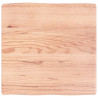 Tablero mesa madera tratada roble borde natural 60x60x6 cm 1