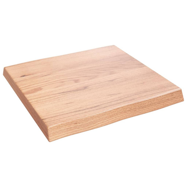 Tablero mesa madera tratada roble borde natural 60x60x6 cm M 2