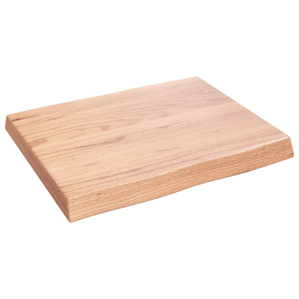 Tablero mesa madera tratada roble borde natural 60x50x6 cm M 2