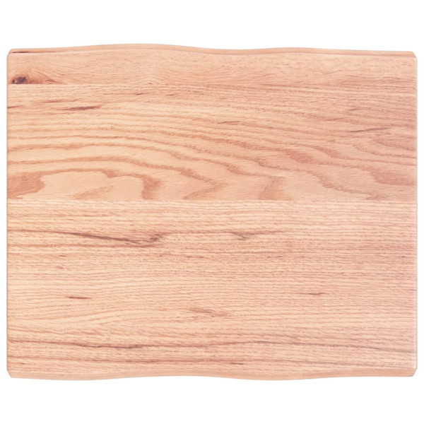 Tablero mesa madera tratada roble borde natural 60x50x4 cm D
