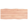 Tablero mesa madera tratada roble borde natural 100x40x6 cm 2
