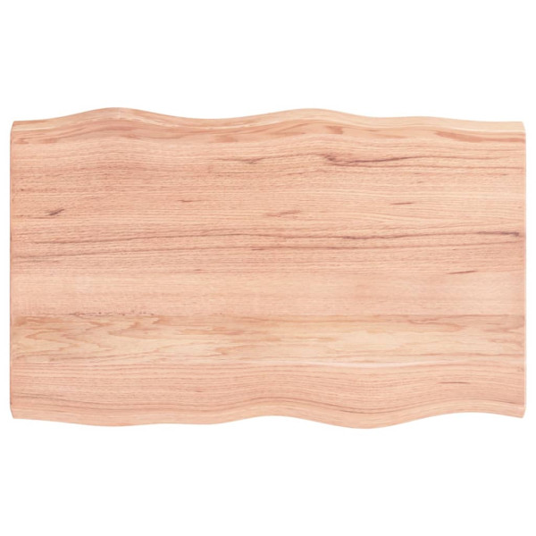 Tablero mesa madera tratada roble borde natural 80x50x4 cm M 2
