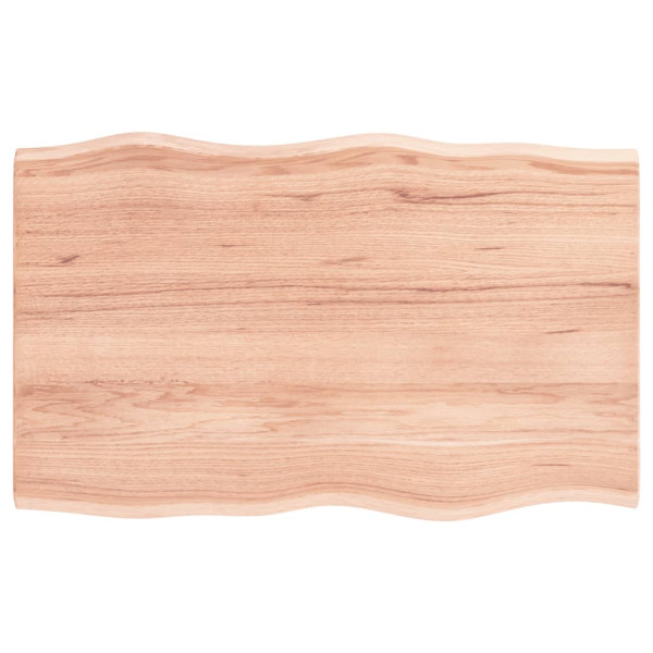 Tablero mesa madera tratada roble borde natural 80x50x2 cm M 2