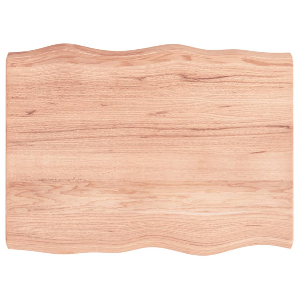Tablero mesa madera tratada roble borde natural 80x60x6 cm M 2