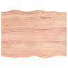 Tablero mesa madera tratada roble borde natural 80x60x6 cm 2