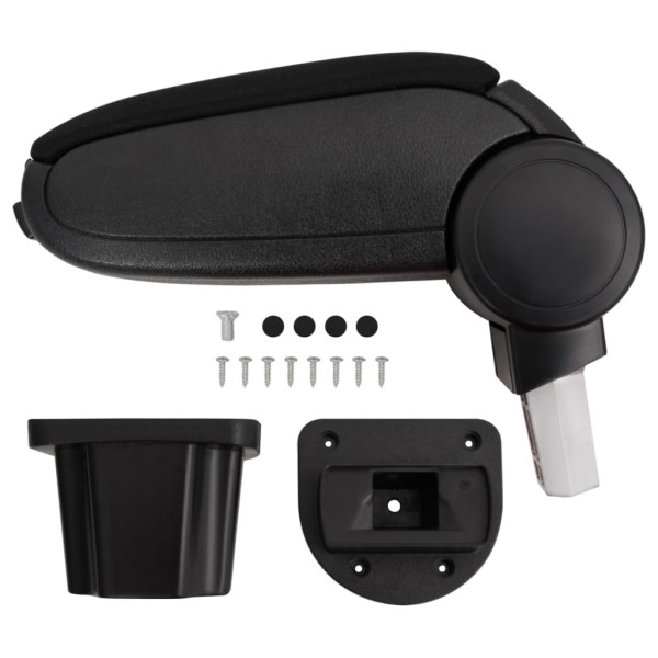 Reposabrazos para coche ABS negro 12x31x(29.5-47) cm D