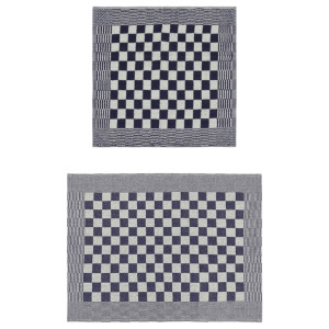 Conjunto de panos de cozinha 10 pcs algodão azul e branco H