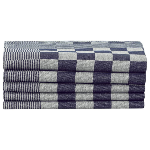 Conjunto de panos de cozinha 10 pcs algodão azul e branco M 5