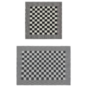 Juego de paños 10 unidades algodón negro y blanco H