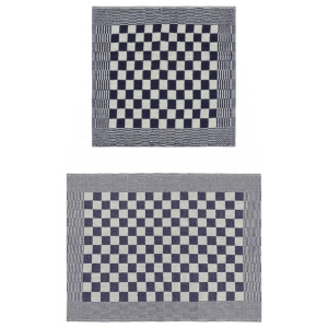 Juego de paños 20 unidades algodón azul y blanco H