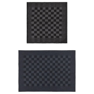Juego de paños 10 unidades algodón negro y gris H