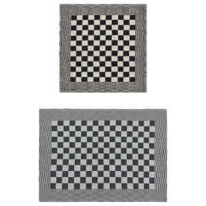 Conjunto de panos de cozinha 20 pcs algodão preto e branco H