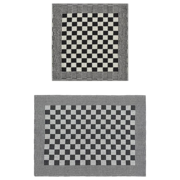 Juego de paños 20 unidades algodón negro y blanco M 2