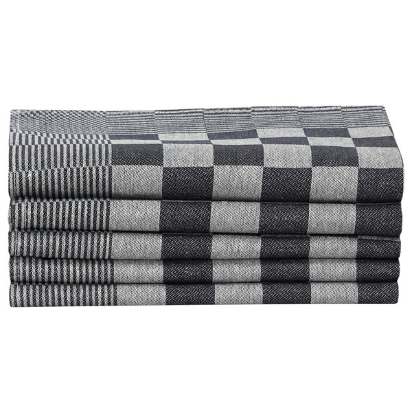 Conjunto de panos de cozinha 20 pcs algodão preto e branco M 5