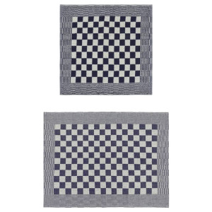 Conjunto de panos de cozinha 50 pcs algodão azul e branco H