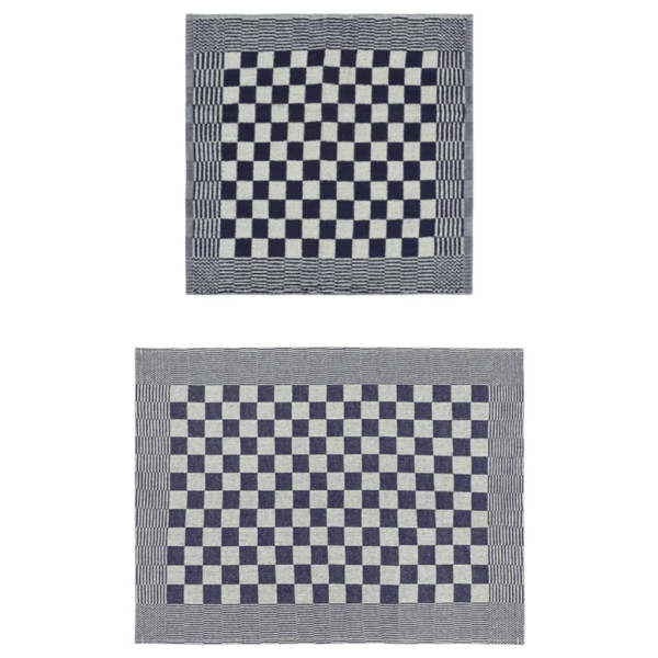 Conjunto de panos de cozinha 50 pcs algodão azul e branco M 2