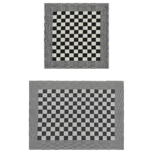 Conjunto de panos de cozinha 50 pcs algodão preto e branco H