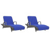 Toalhas de praia 2 pcs 75x200 cm tecido 400 GSM azul real 4