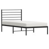 Estrutura de cama com cabeceira 100x200 cm metal preto 4