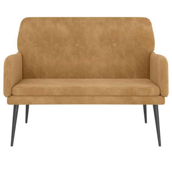 Banco de terciopelo marrón 108x79x79 cm M 3