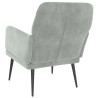 Sillón de terciopelo gris claro 62x79x79 cm 5