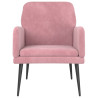 Sillón de terciopelo rosa 62x79x79 cm 3