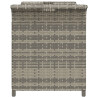 Banco de jardín con cojín ratán sintético gris 116x46x57 cm 4