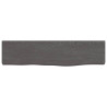 Estante de pared madera de roble tratada gris oscuro 40x10x2 cm 2
