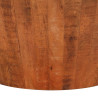 Mesa de centro de madera maciza de mango rugosa Ø 52x30 cm 5