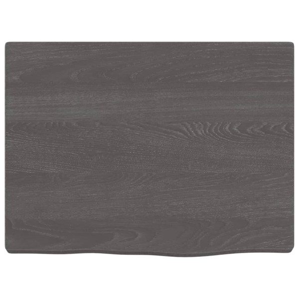 Estante de pared madera de roble tratada gris oscuro 40x30x2 cm M 2