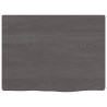 Estante de pared madera de roble tratada gris oscuro 40x30x2 cm 2